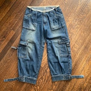 Sharagano Cropped Cargo Jeans M